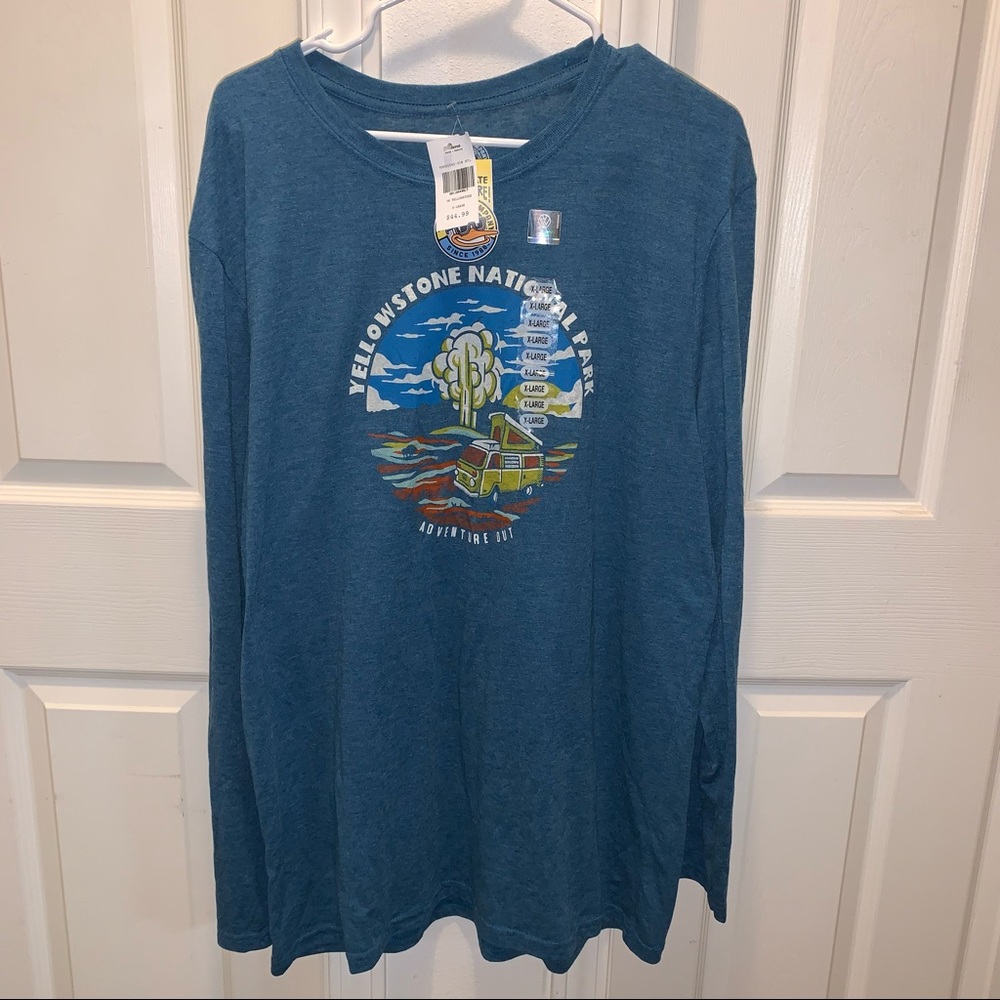 Yellowstone National Park Blue Long Sleeve Tee VW Volkswagen